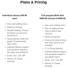 Load image into Gallery viewer, Course schedule and price list.