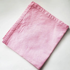 Fabric dyed pink.